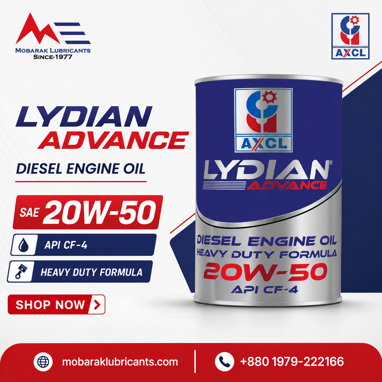 LYDIAN DIESEL ENGINE OIL 12X1 LTR