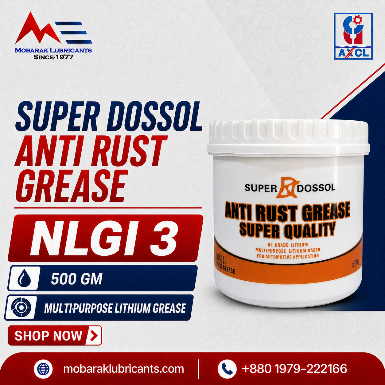 DOSSOL Grease Lithium Base MP3 24x500 GM